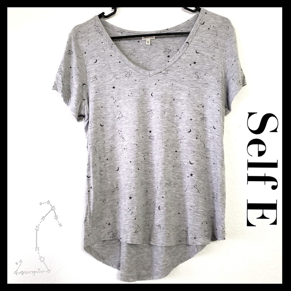 ♥️ $  3/$15 SelfEsteem:Size:S/Gray Astrology Graphic Tee